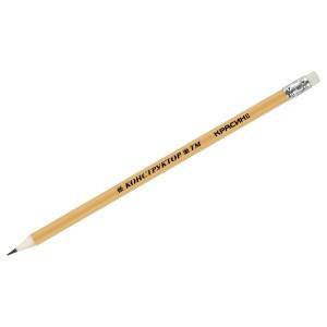 Карандаш ч/г Красин "Конструктор" ТМ (HB) круглый, заточен., с ластиком Арт.354130