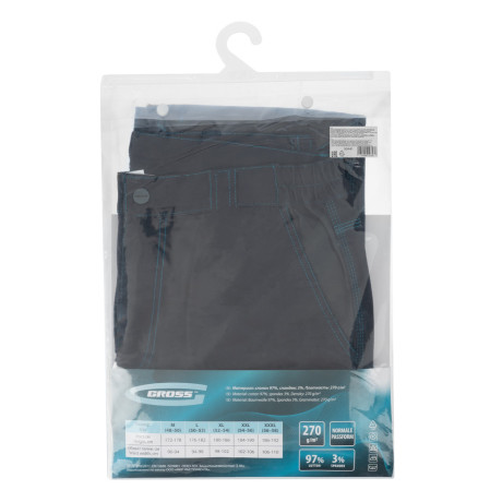 Брюки профессиональные рабочие, 97% хлопок 3% спандекс, XXXL Gross