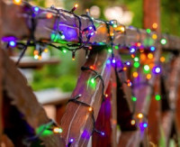 Гирлянда-нить ул. ULD-S1000-120/DBA MULTI 8W 120LED разноцв. 10м, 8реж. провод черн. IP67 Uniel