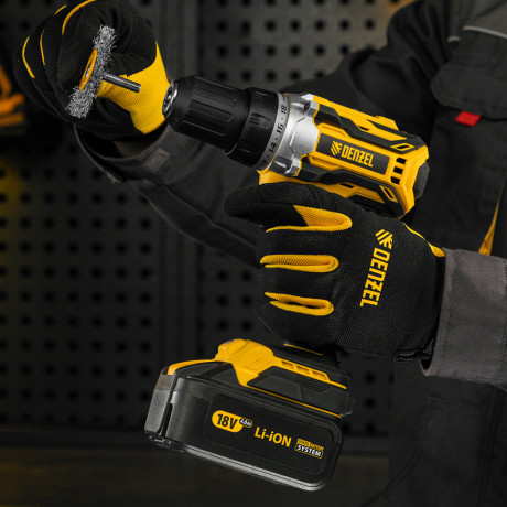 Щетка для дрели, 60 мм, Плоская, со шпилькой, нержавеющая витая проволока Denzel