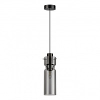 ODEON LIGHT 5057/1 PENDANT ODL24 323 чер./дымчатый/мет/стекло Подвес E27 1x40W SCROW 84