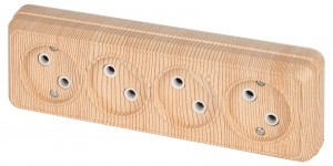 ЭРА Intro Quadro роз. ОУ 4 мест 16А, 250В, IP20, сосна 2-207-11 1009