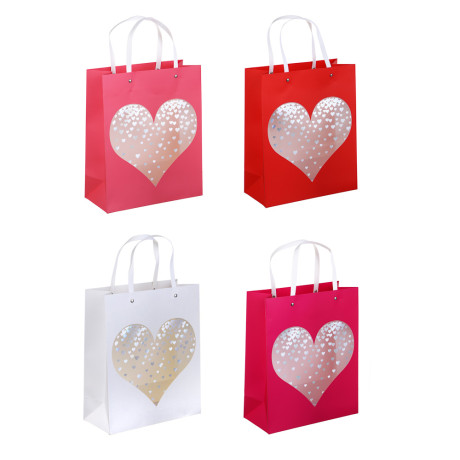 Пакет подарочный вскч бум., L 32х26х12 см, 210 г., 4 дизайна, арт.6