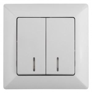 ЭРА Intro Solo выкл. 2 кл.(инд.) 10А, белый 4-105-01 53593