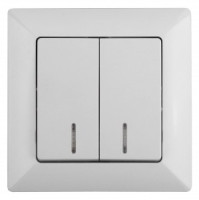 ЭРА Intro Solo выкл. 2 кл.(инд.) 10А, белый 4-105-01 53593