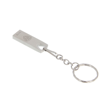 Флеш-карта USB3.0 BY 64Гб, брелок, металл, серебристый