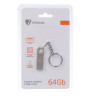 Флеш-карта USB3.0 BY 64Гб, брелок, металл, серебристый
