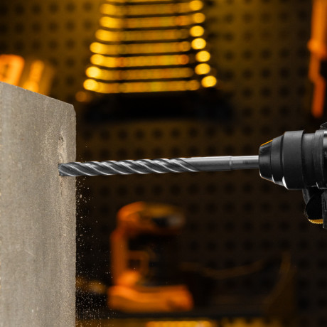 Бур по бетону, цельная крестовая пластина, 12x215 мм, SDS PLUS Denzel