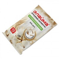 Салфетки влажные, 15 шт., Лайма антибактериальные д/рук, с экстрактом хлопка, 125957