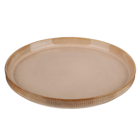 MILLIMI Кантри тарелка подстановочная 25,9см, керамика, бежевый