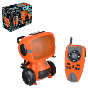 ИГРОЛЕНД Игрушка РУ в виде робота-шпиона с рацией, 27МГц, ABS, 6хААА, движ., свет,звук, 25x11x18,5см