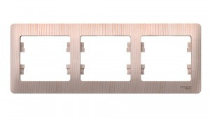 Systeme Electric GLOSSA рамка СУ 3 мест. (горизонт.) сосна GSL001503 (5!)