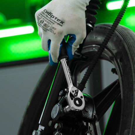 Ключ-трещотка 3/8", 45 зубьев, с быстрым сбросом, CrV, хром Сибртех