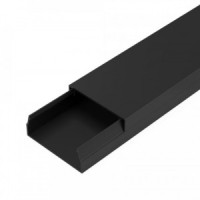 Промрукав Кабель-канал черный 2-й замок в п/э 40х16 мм (30 м/уп) цена за 1м PR03.0214