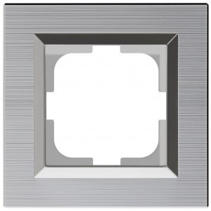 OVIVO Рамка СУ 1 мест. QUANTUM серебро, 405-320000-096