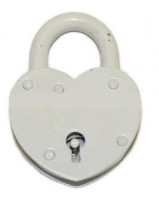 Н.Новгород ЗВС-2 &quot;СЕРДЕЧКО&quot; 2кл. белый Замок навесной (50,5)