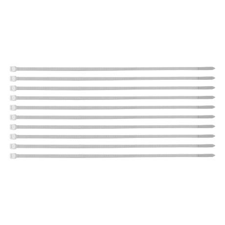 Хомуты, 300 x 4.8 мм, пластиковые, белые, 100 шт Сибртех