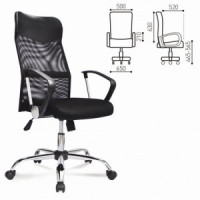 Кресло оператора BRABIX &quot;Flash MG-302&quot;, 110кг, экокожа/ткань/сетка/хром (топ-ган) черное, 530867