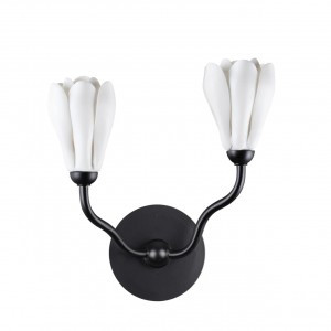 ODEON LIGHT 5090/2W MODERN ODL25 561 черн. мат./белый/фарфор Бра G4 LED 2x5W GARDI