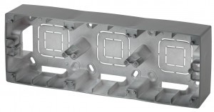 ЭРА 12 коробка-переходник ОУ для накл. монтажа 3 пост. роз. графит 12-6103-12 5806