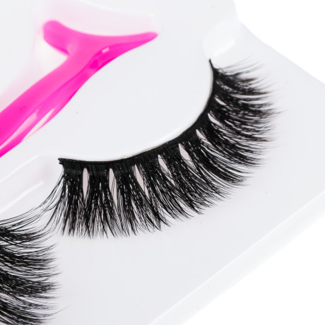 Набор накладных ресниц 3 пары и пластиковый пинцет тм ЮНИLOOK , пластик, нейлон, 3 эффекта