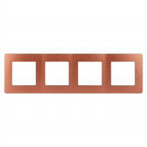 ЭРА 12 рамка СУ 4 мест. САТИН, медь 12-5104-14 9080