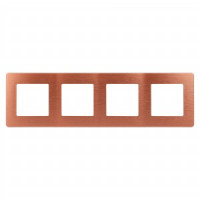 ЭРА 12 рамка СУ 4 мест. САТИН, медь 12-5104-14 9080
