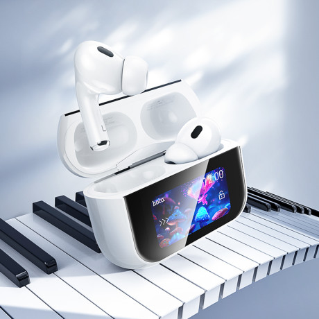 Наушники беспроводные TWS hoco. модель EW79, внутриканальные, дисплей, акт. шумопод., цвет: белый