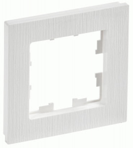 IEK BRITE Рамка СУ 1 мест. РУ-1-Бр пластик белый рифленый BR-M12-51-K01