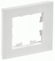 IEK BRITE Рамка СУ 1 мест. РУ-1-Бр пластик белый рифленый BR-M12-51-K01