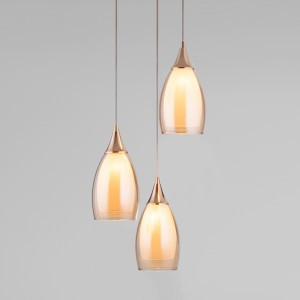 EUROSVET св-к подвесной 3x15W E14 320x320x1150 золото/золото белый Cosmic 50085/3