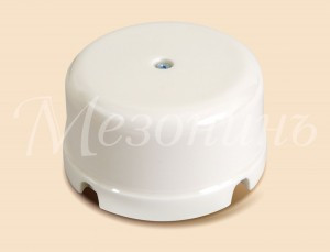 МЕЗОНИНЪ коробка распределительная фарфоровая D80х43мм, IP20, белый GE70236-01