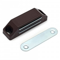 Магнит мебельный  L-60 h-15 коричневый (комплект 4шт. цена за комплект)  (160,10) StahlBuro