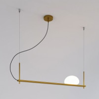 Eurosvet св-к подвесной G9 1x25 Вт 900х900х1200 металл белый/латунь Stair 70145/1 a061369