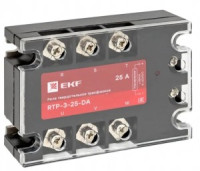 EKF реле твердотельное трехфазное U=24-480В, 25А, Uупр=3-32В DC, RTP-25-DA
