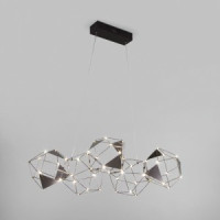 Eurosvet св-к св/д подвес. LED 2166lm 750х310х1500 мет чёрн жемчуг Uma 90368/5 Умный дом a065026