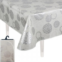 Скатерть 135*110см &quot;Мажор&quot;, ПВХ с бейкой, дизайн Круги 8375