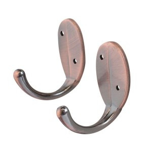 Крючок-вешалка мебельн 1-рожк СТАНДАРТ 1089 AC ст. медь (2шт цена за уп) Инд. уп. на подвес(600,50)