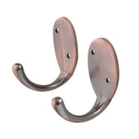 Крючок-вешалка мебельн 1-рожк СТАНДАРТ 1089 AC ст. медь (2шт цена за уп) Инд. уп. на подвес(600,50)