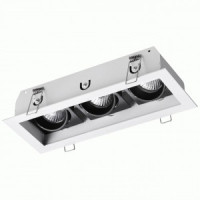 NOVOTECH 370714 SPOT NT20 113 бел./черн. встр. св-к IP20 GU10 3x50W 220V 65x103 GESSO