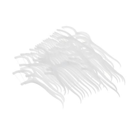 Зубочистки с зубной нитью тм VETTA, полистирол, полиэтиленовое волокно, 7,4см, 50шт