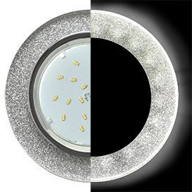 Ecola GX53 H4 LD5310 св-к Стекло Круг подсветка 4K Хром-серебряный блеск 38x126 SS53RNECH (10!)