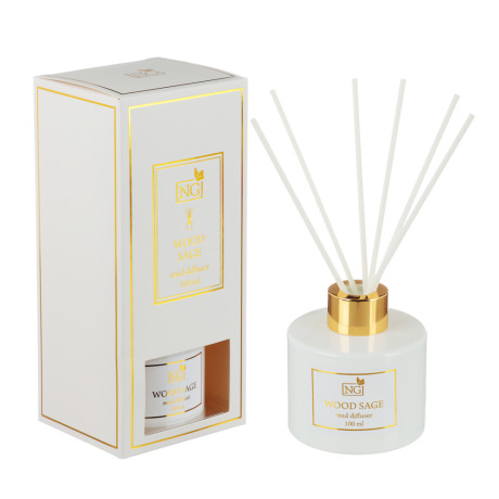 NEW GALAXY Ароматизатор диффузор "LUX",100 мл.4 шт.(wood sage,white flower, black code, pear&freesia