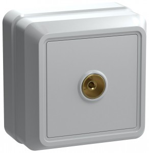 IEK ОКТАВА роз. ОУ 1 мест. телевиз. белый РТВ20-ОБ