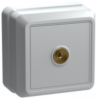 IEK ОКТАВА роз. ОУ 1 мест. телевиз. белый РТВ20-ОБ