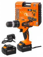 TDM Рубин Дрель-шуруповерт акк. ДША-18-ЛК1-У 18В, 2А/ч Li-Ion(2шт) 0-1400об/мин, кейс SQ1030-0205