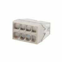 REXANT клемма СМК 2273-248 с пастой, 8х(0,5-2,5 мм.кв), прозрачная (уп.50шт, цена за шт) 07-5230