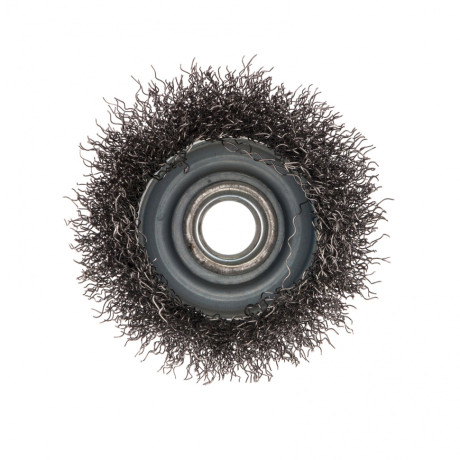 Щетка для УШМ, 65 мм, М14, "чашка", витая проволока 0.3 мм Сибртех