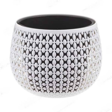 Кашпо ПИРУЛА D175 1,5л со вст. белый  М3100 х5