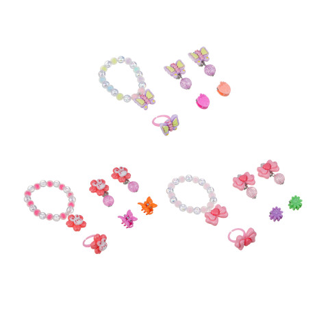 Набор детской бижутерии BY Русские супергерои: браслет, кольцо, крабики 2шт, клипсы, 3 дизайна